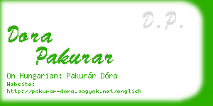 dora pakurar business card